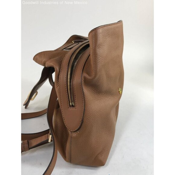 Michael Kors Light Brown Leather Backpack With Magnetic Closure & Adjustable Str - Picture 5 of 6